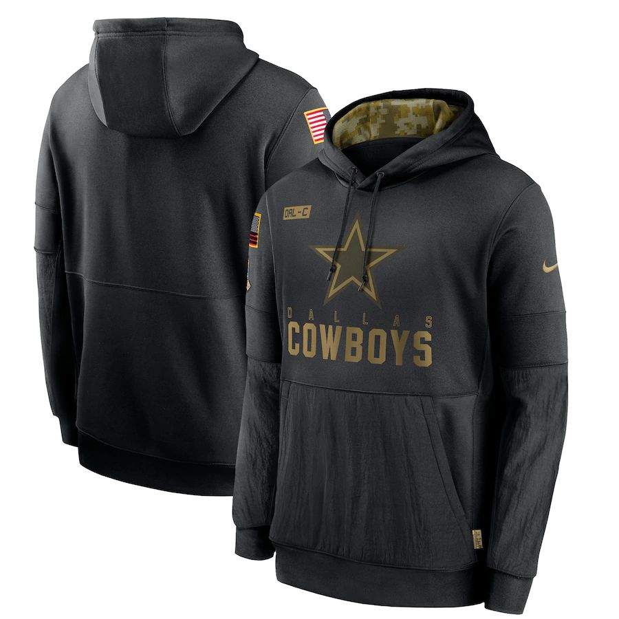 Men Dallas cowboys Black Salute To Service Hoodie Nike NFL Jerseys->philadelphia eagles->NFL Jersey